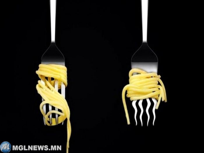 Кривая вилка, с которой не соскальзывает спагетти дизайн, идея, креатив