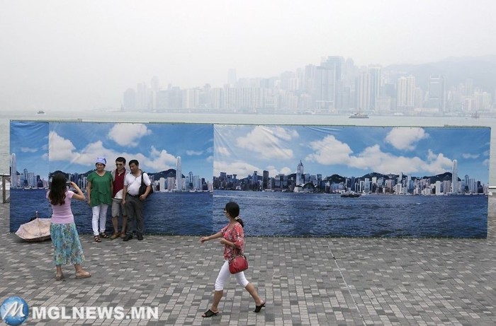 5. Фальшивый горизонт в Гонконге загрязнение, мир, фото