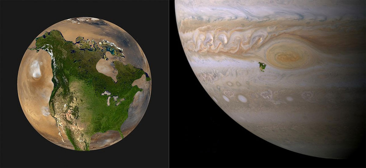 if north america were on mars or jupiter 32 Maps That Will Teach You Something New About the World