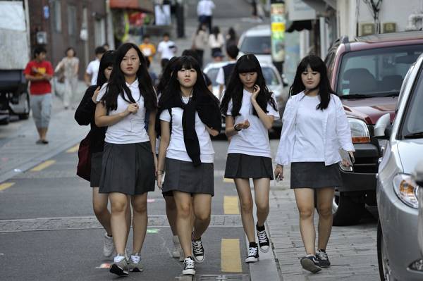 Южная Корея в школу, опять двойка, школа, школьная форма