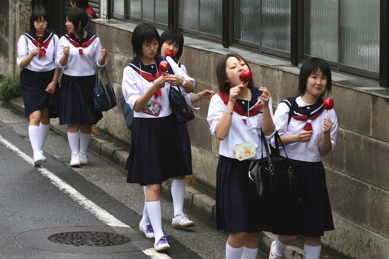 Япония в школу, опять двойка, школа, школьная форма